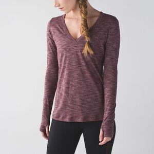lululemon athletica Burgundy Long Sleeve Tee